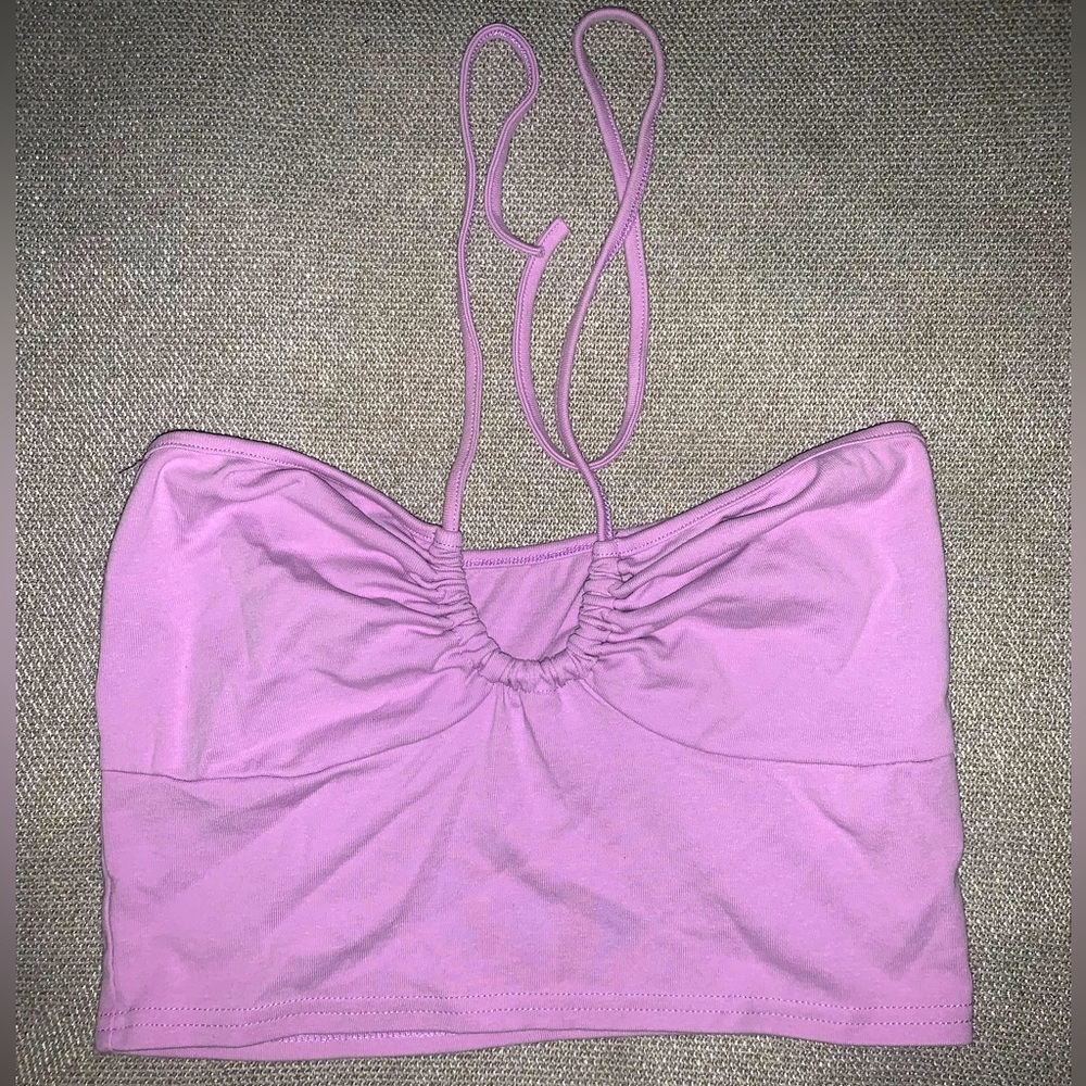 Bright purple crop top